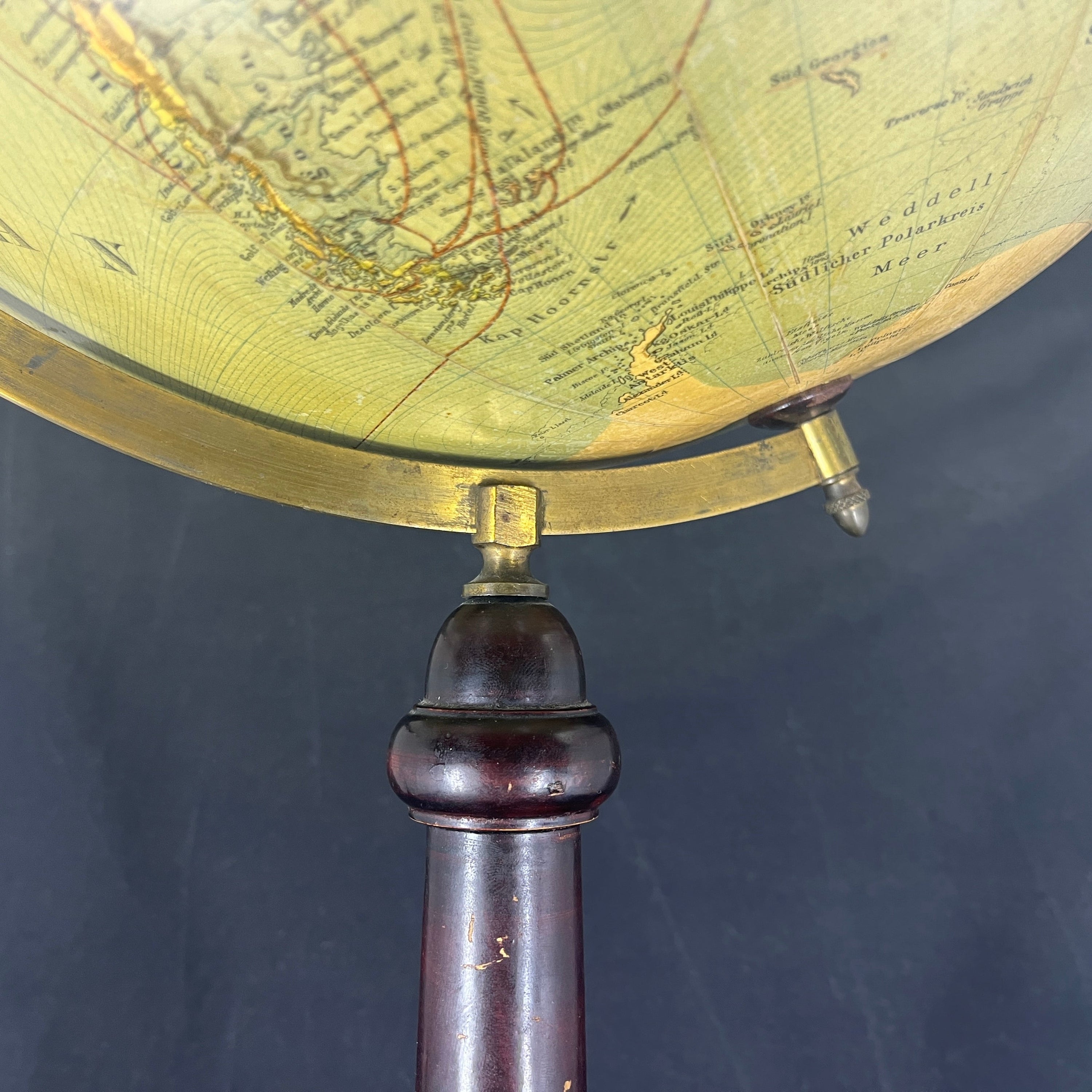 Large table globe on a tall stand