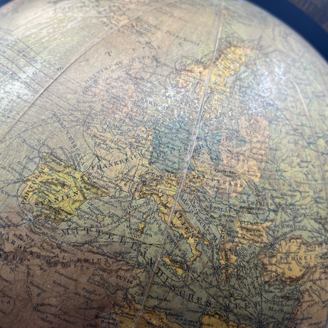 Large table globe on a tall stand