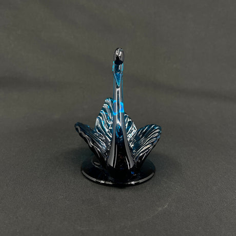 Holmegaard swan salt shaker, blue