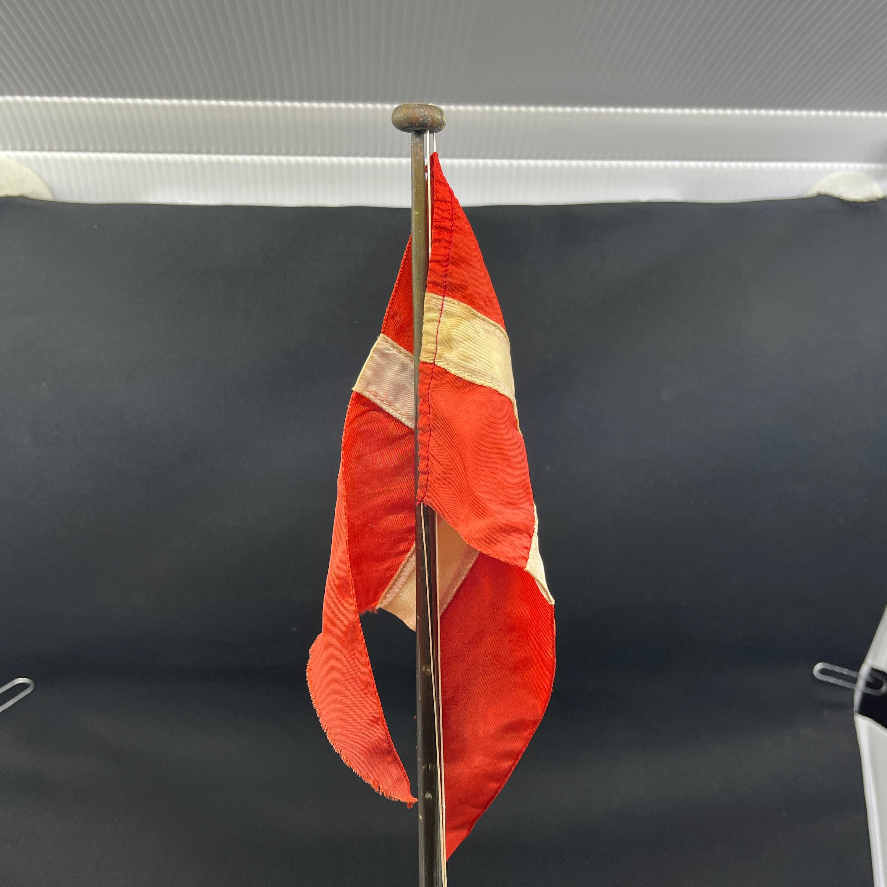 Brass flagpole, 3-part base