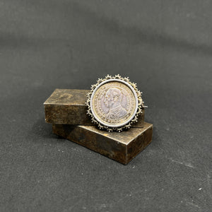Broche - erindringsmønt Christian IX og Frederik VIII