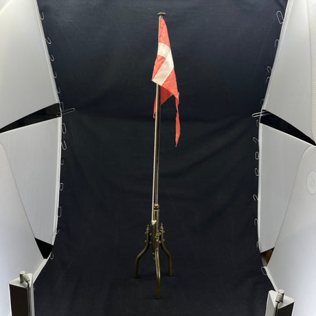 High brass flagpole, 63 cm.