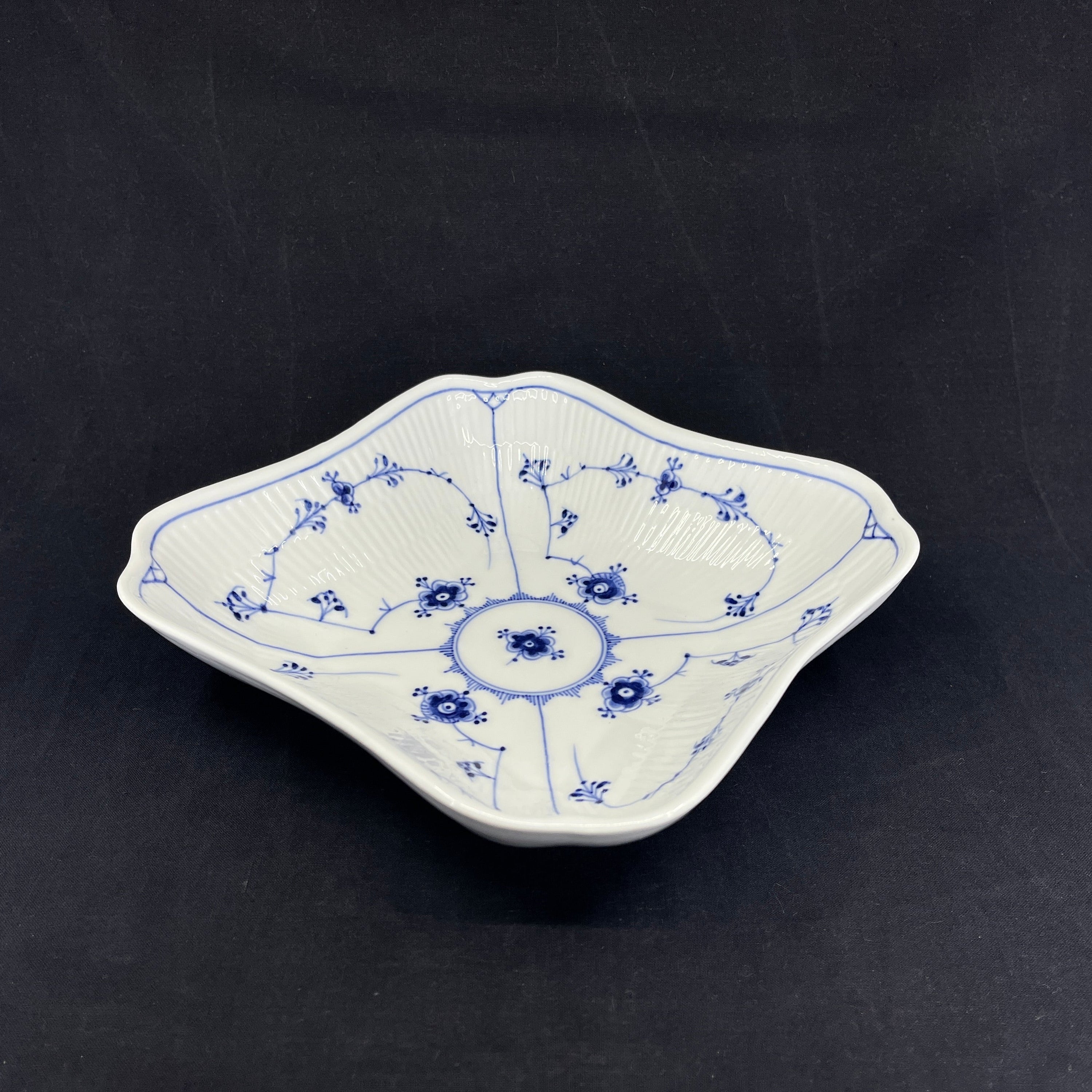 Blue Fluted Potato Bowl, 1898 - 1923