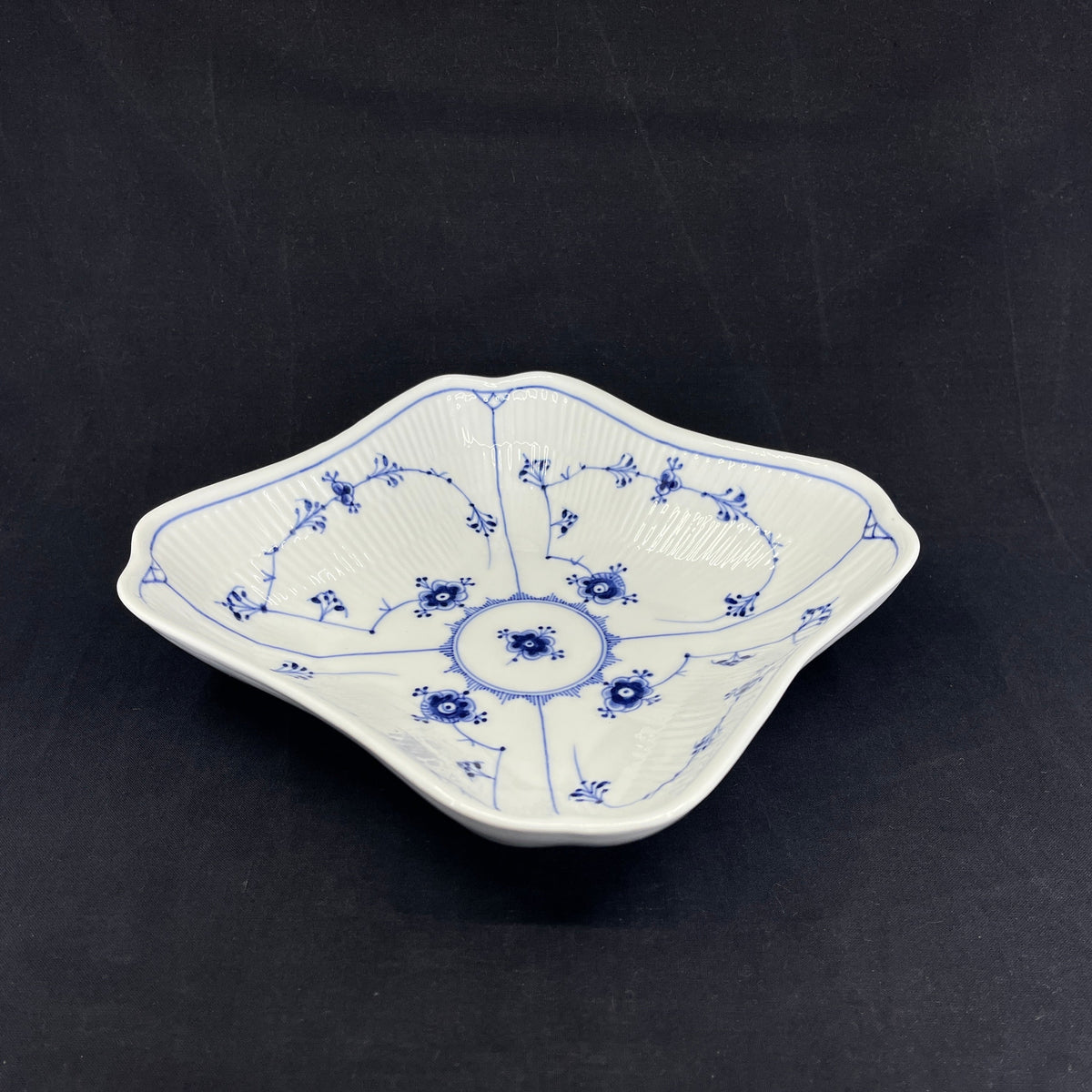 Blue Fluted Potato Bowl, 1898 - 1923