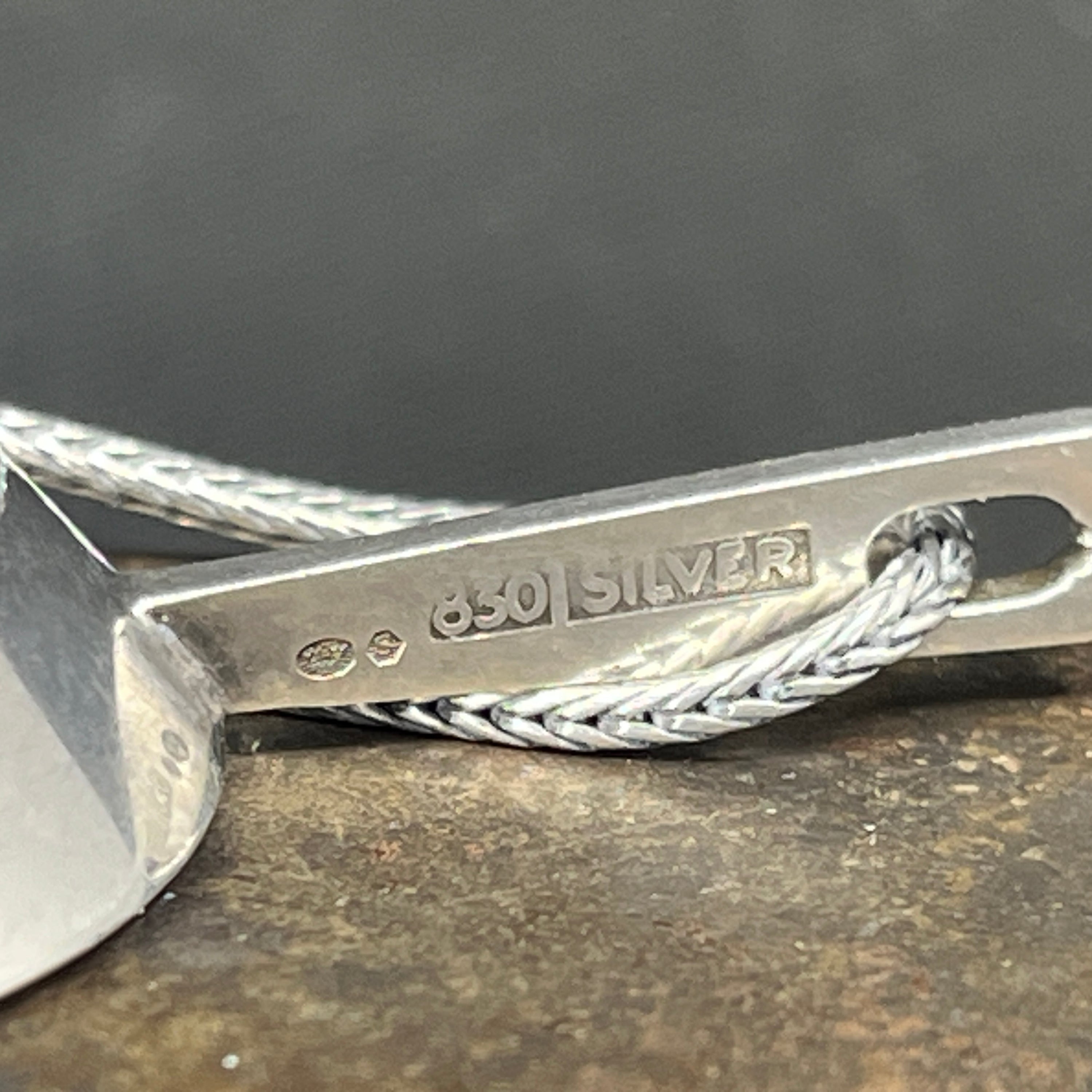 Modern pendant with cut clear stone