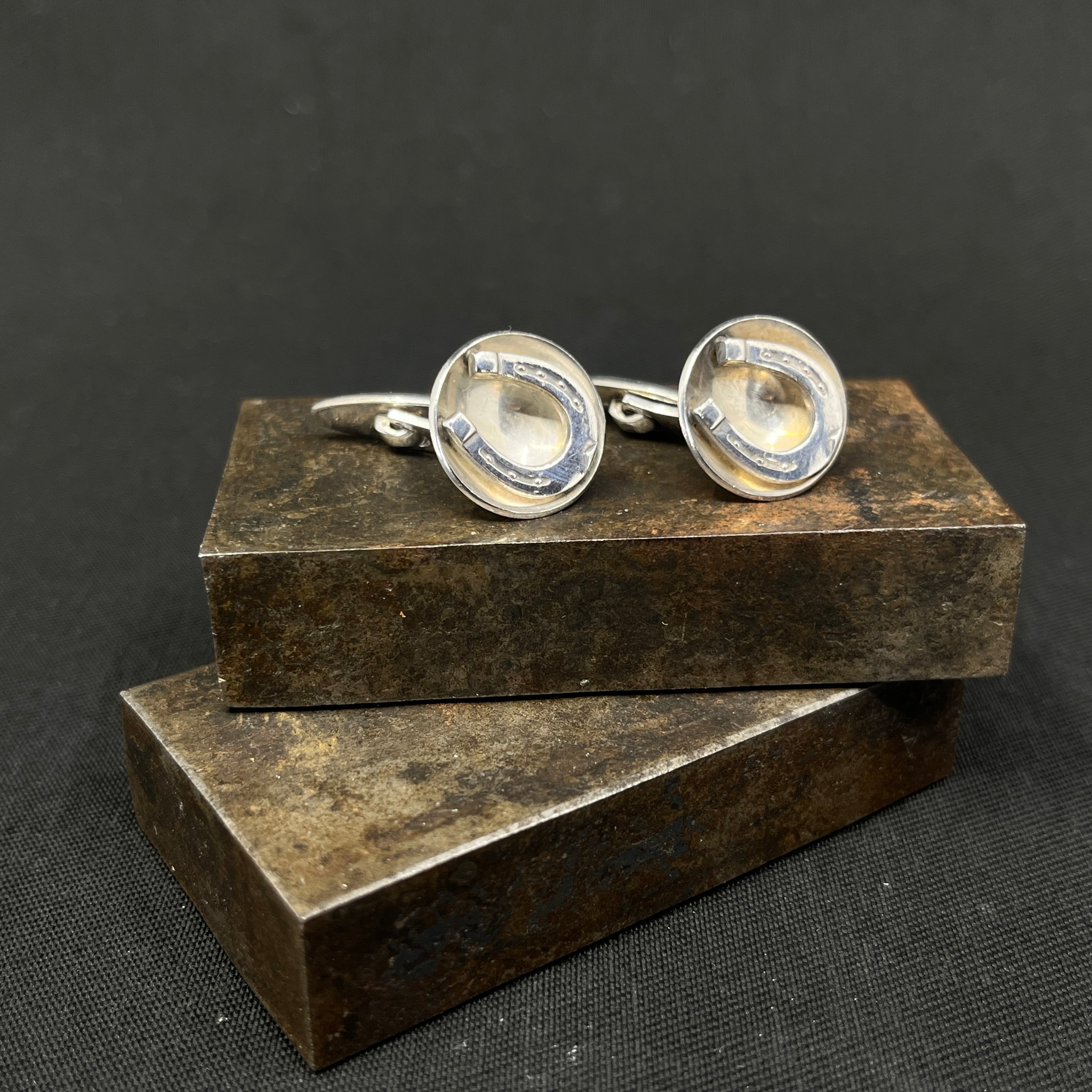 A pair of NE From cufflinks - horseshoe