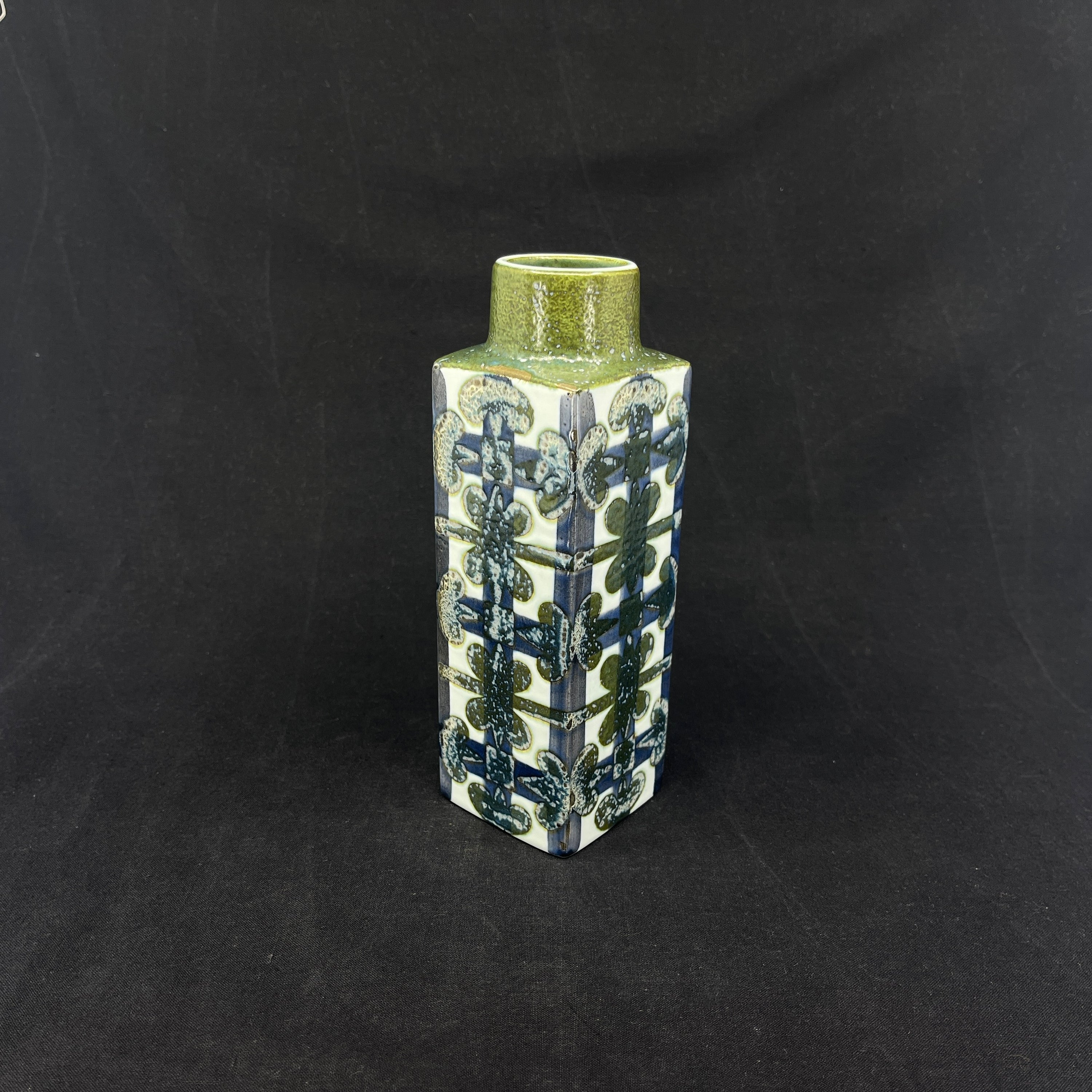Rare green Royal Copenhagen baca vase