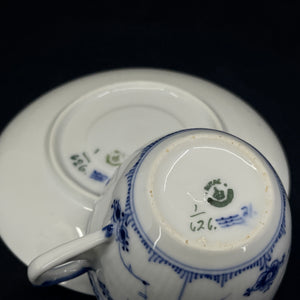Blue Fluted Half Lace Coffee Cup 1/626