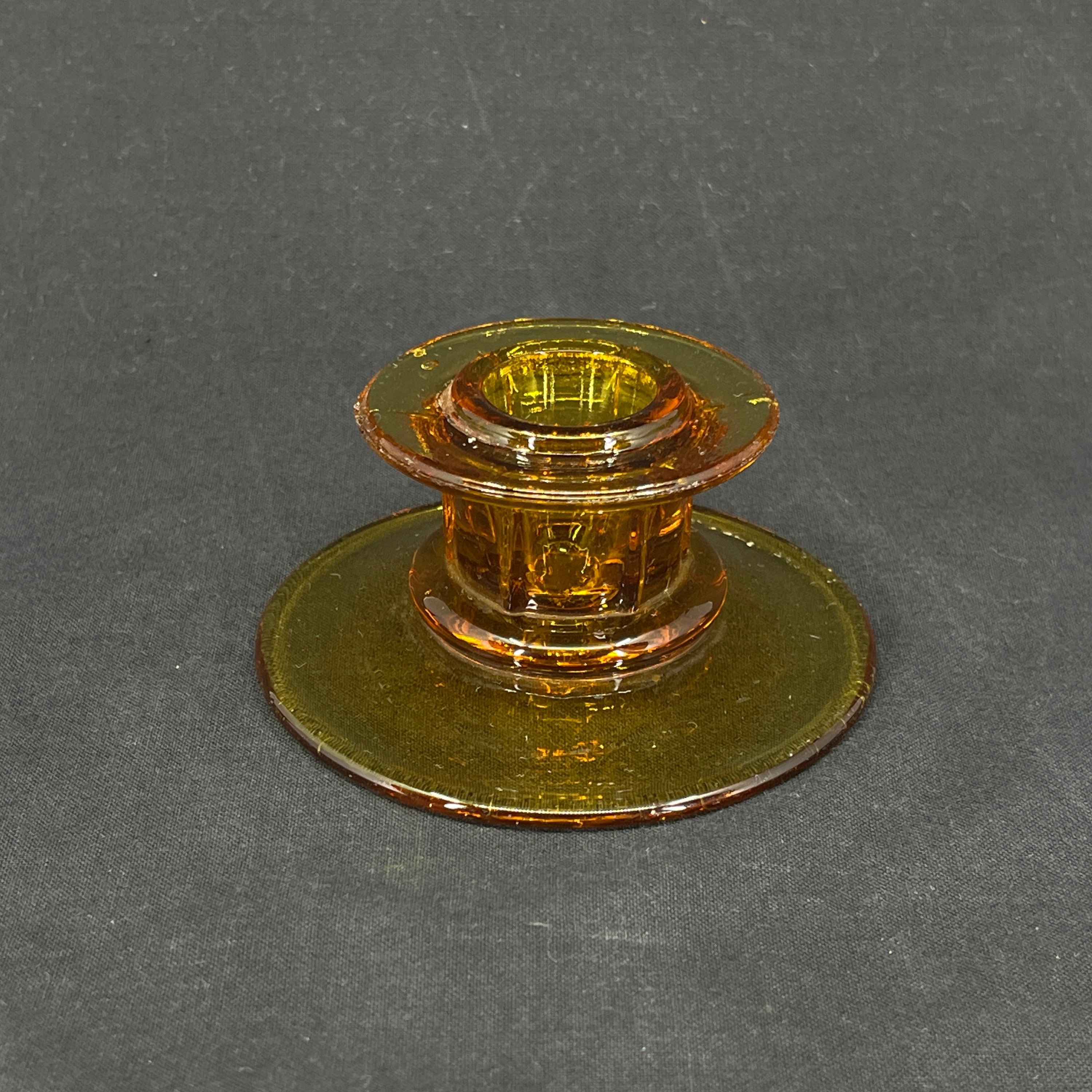 Golden yellow candlestick "Holmegaard"