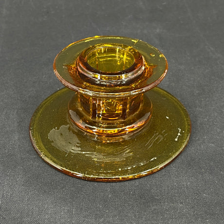 Golden yellow candlestick "Holmegaard"