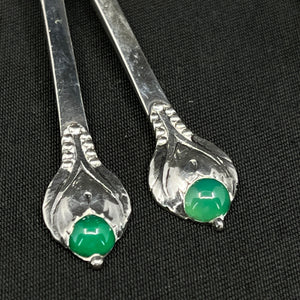 Evald Nielsen coffee spoons No. 3 with stones