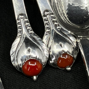Evald Nielsen coffee spoons No. 3 with stones