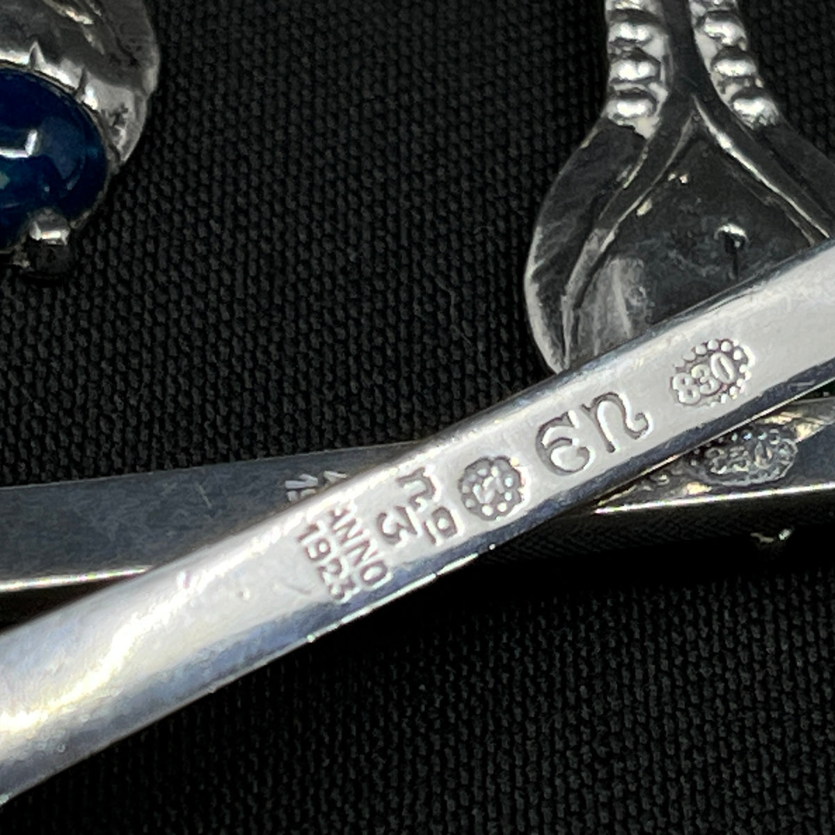 Evald Nielsen coffee spoons No. 3 with stones