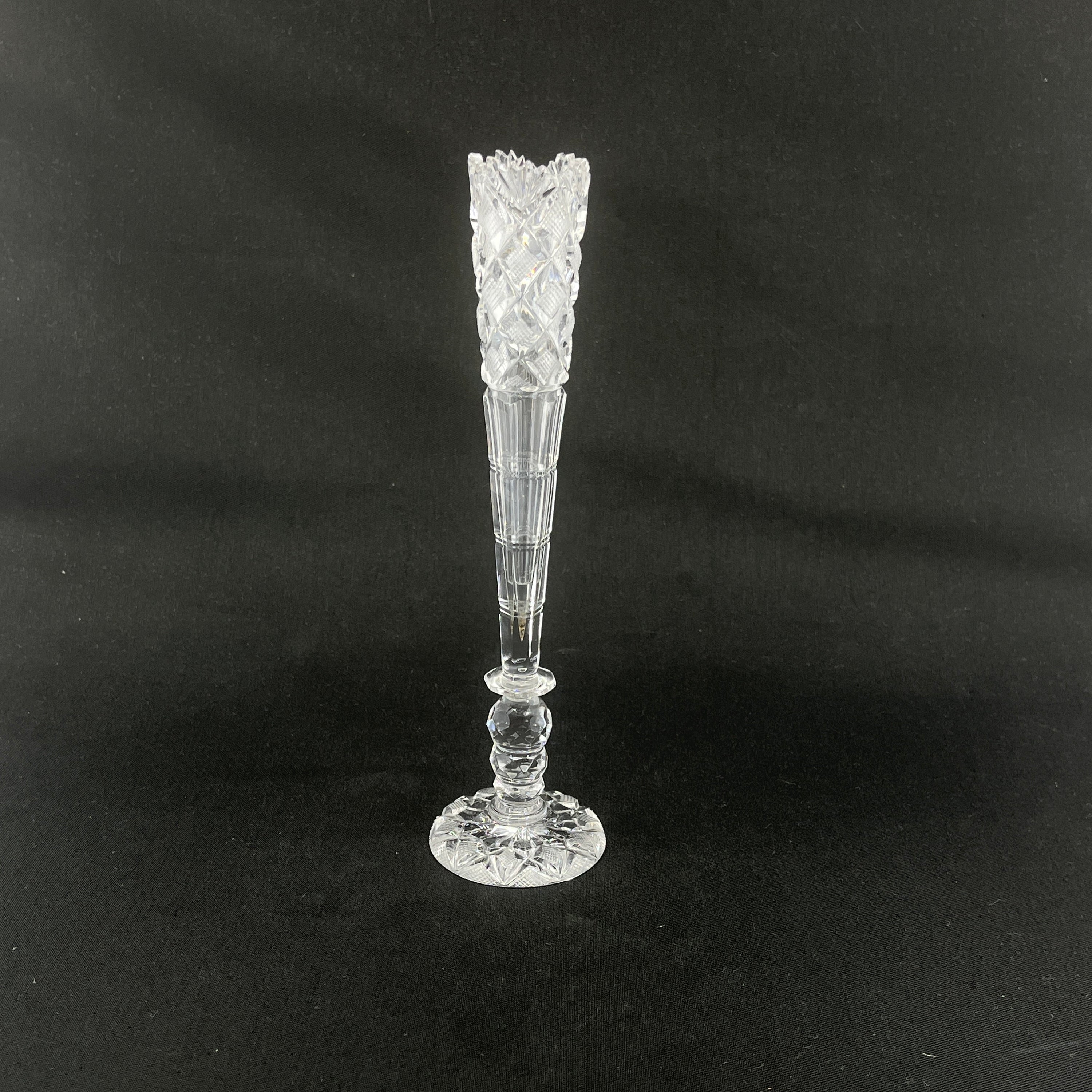 Solifleur vase i krystalglas fra 1900 tallets begyndelse