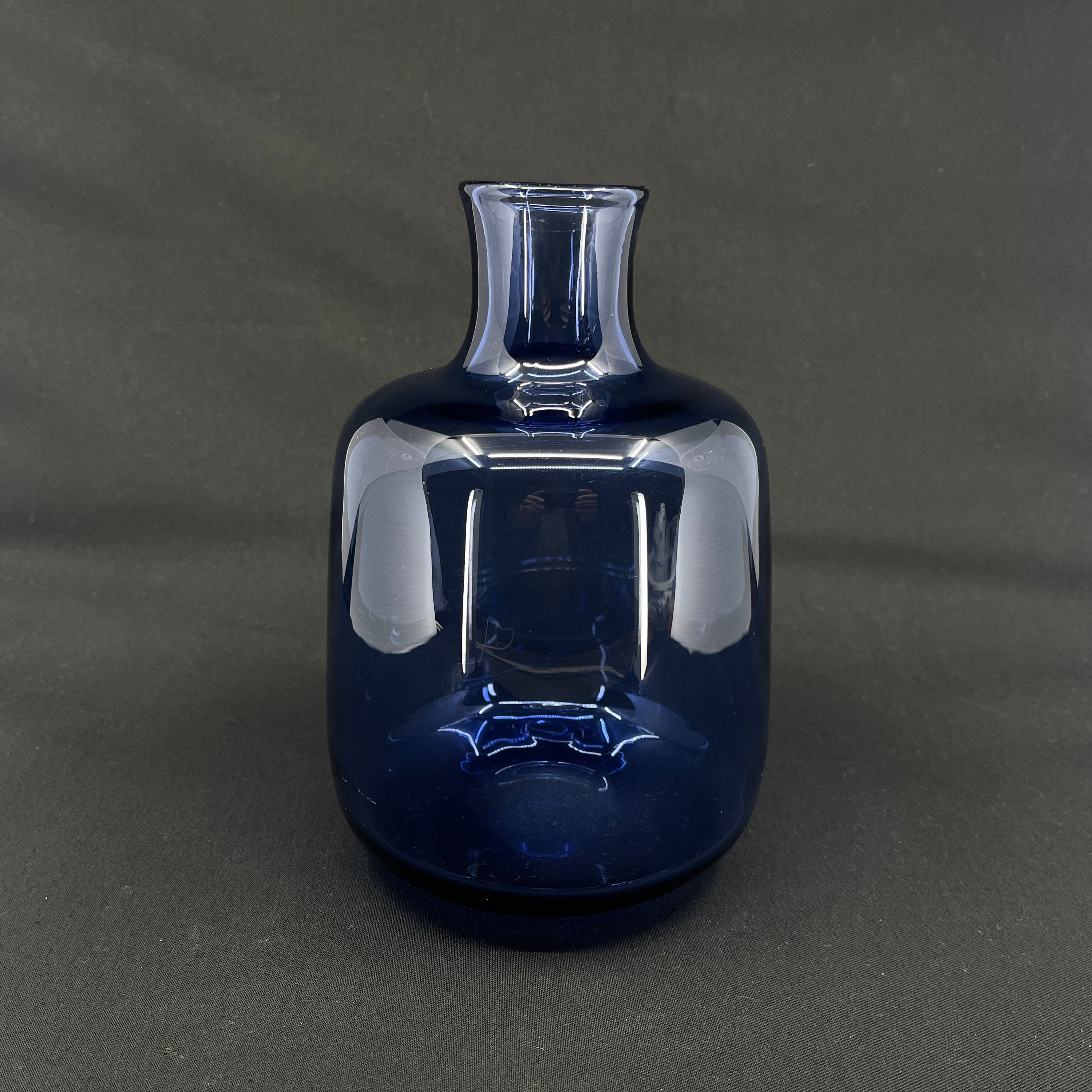 Sapphire blue vase from Holmegaard