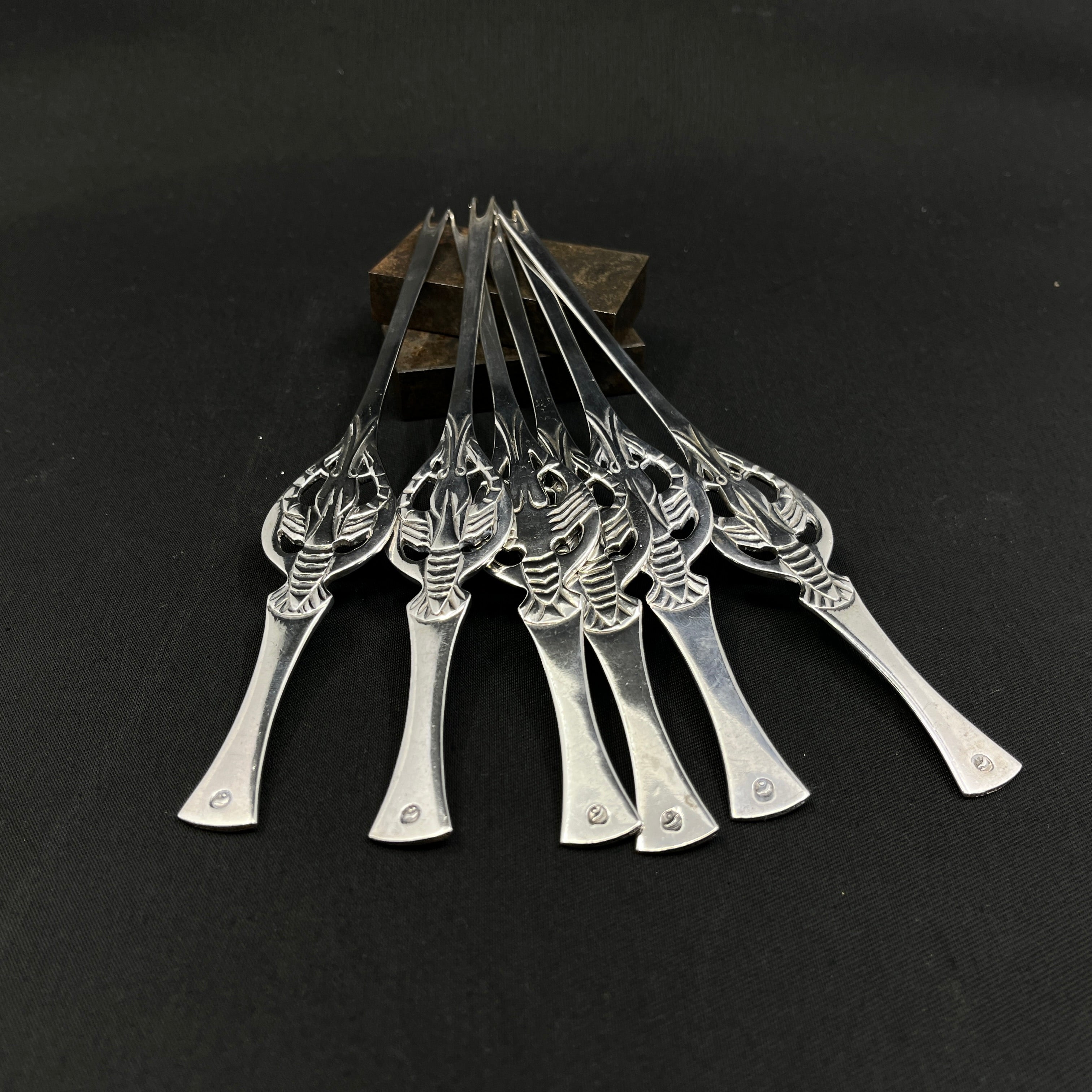 Sæt på 6 hummergafler fra Mogens Ballins efterfølger