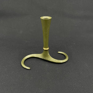 Green enameled candlestick by Jens Harald Quistgaard
