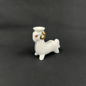 Royal Copenhagen Christmas ram with gold