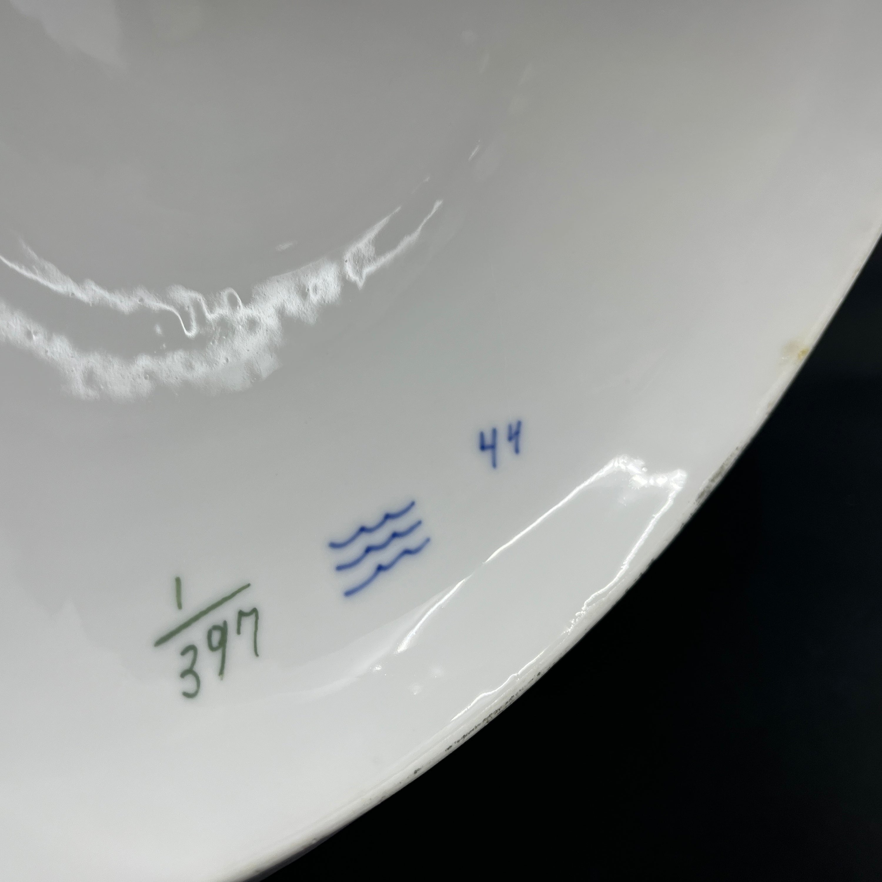 Blue Fluted Round Lidded Dish, 1/397, 1898-1923
