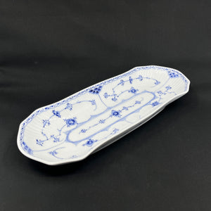 Rare Blue Fluted Blue Fluted Half Lace celery dish