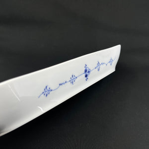 Rare Blue Fluted Blue Fluted Half Lace celery dish