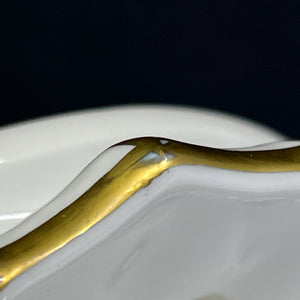 Blue Flower Curved Oval Wine Cooler with Gold
