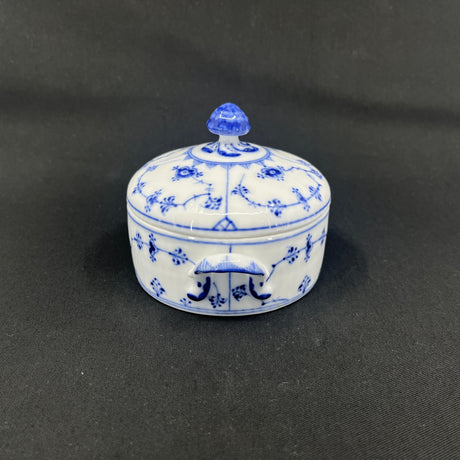 Blue Fluted Fluted Butter Jar, 1/400