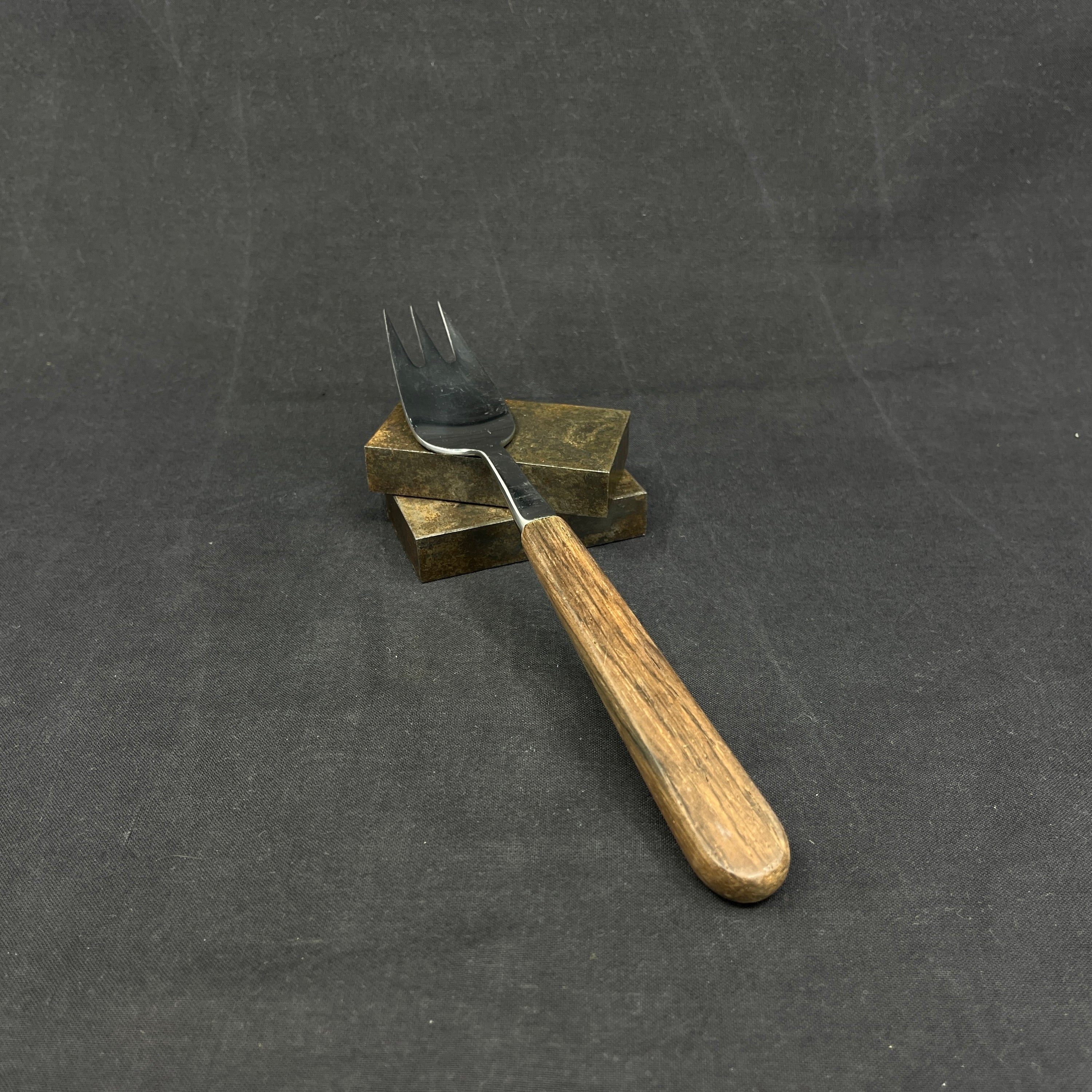 Kay Bojesen fork in steel and teak