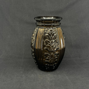 Røgtopas pressed glass vase from Holmegaard