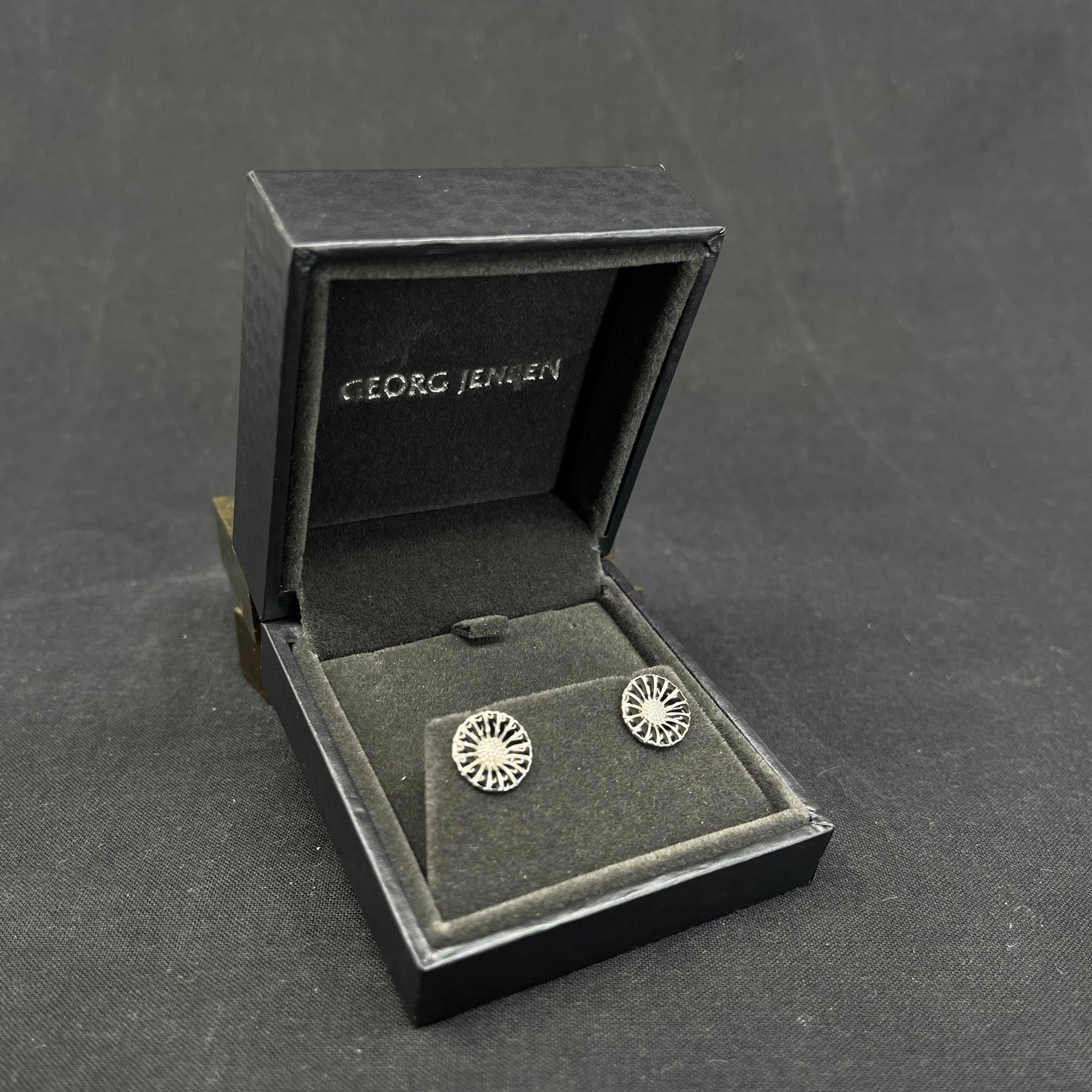 Black Georg Jensen daisy earrings