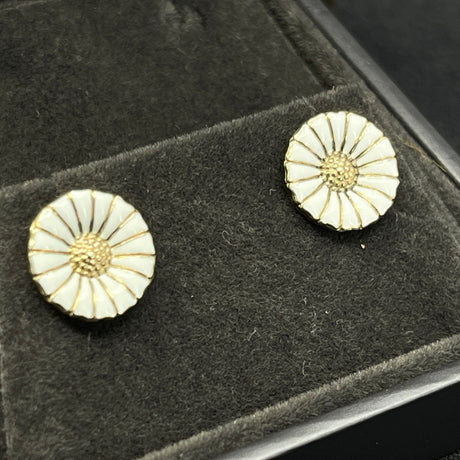 Georg Jensen marguerite ørestikker - forgyldt