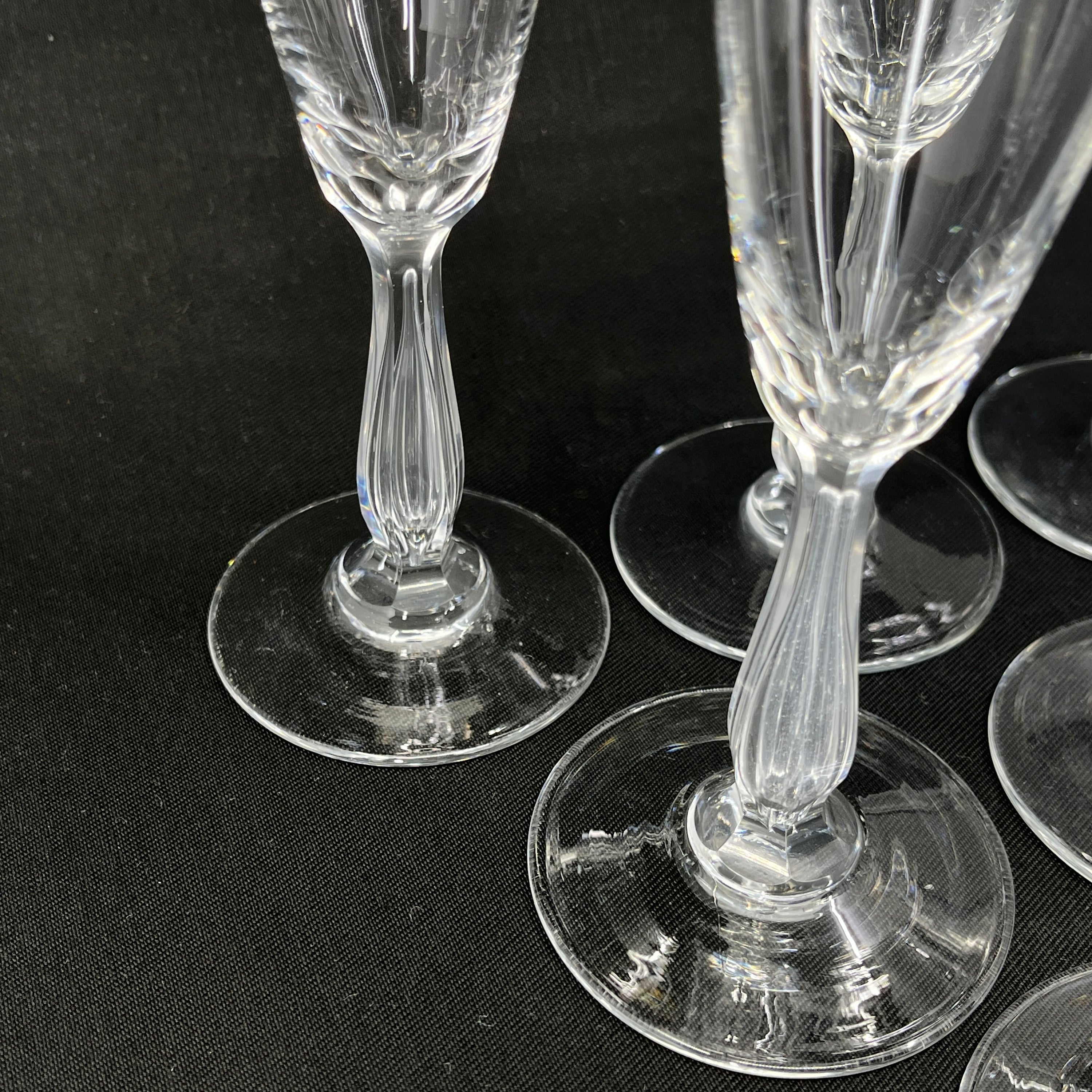 6 champagnefløjter fra 1920'erne