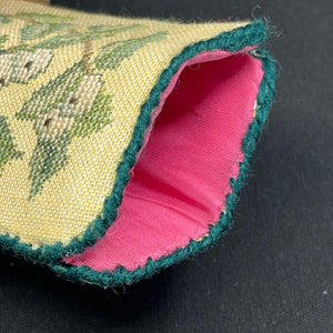 Embroidered glasses case, snowberry