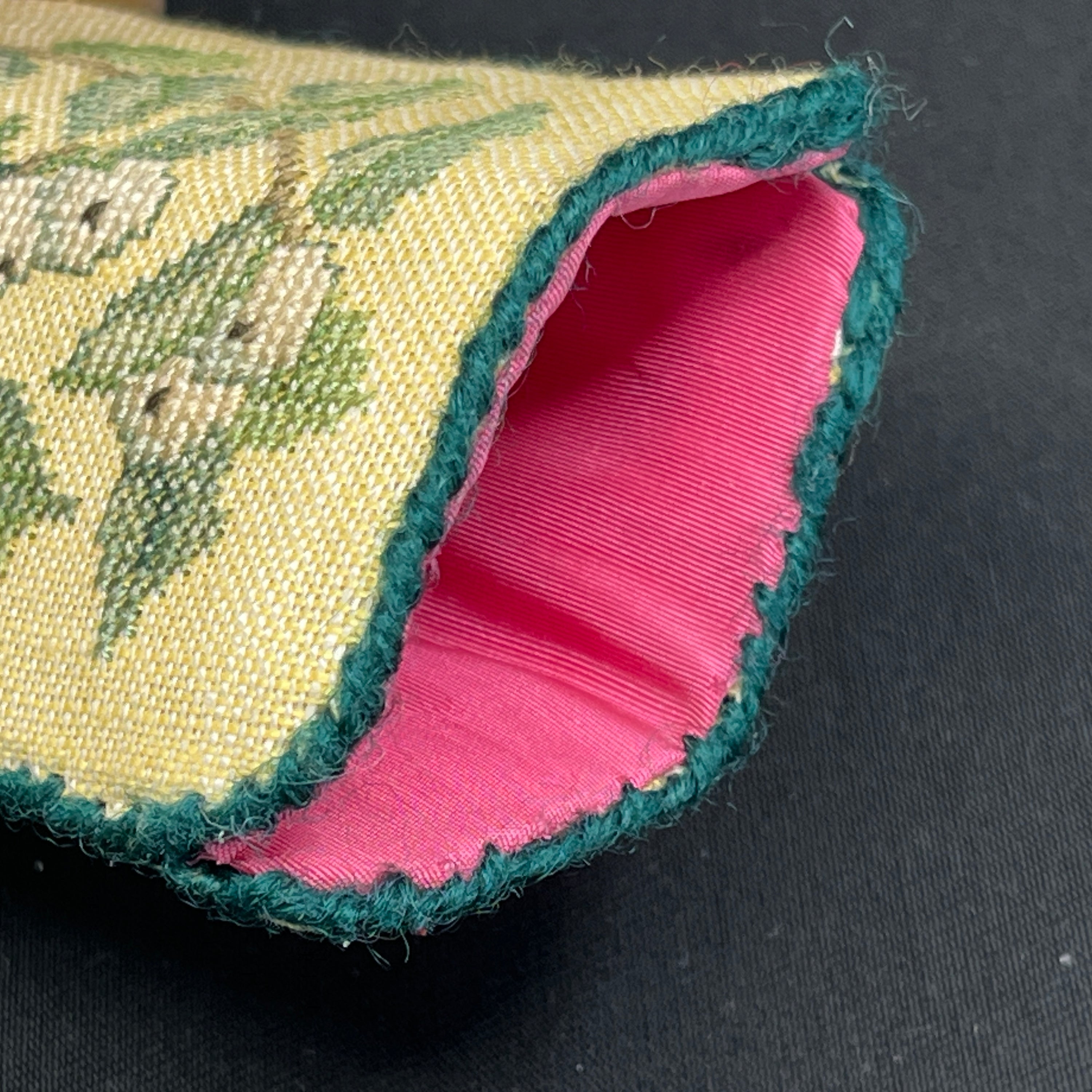 Embroidered glasses case, snowberry