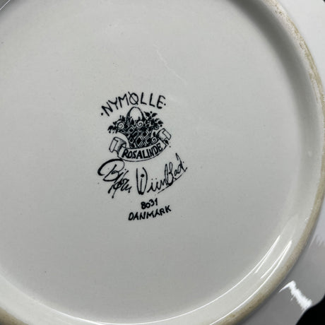 Bjørn Wiinblad frokosttallerken fra Nymølle, Sort Rosalinde
