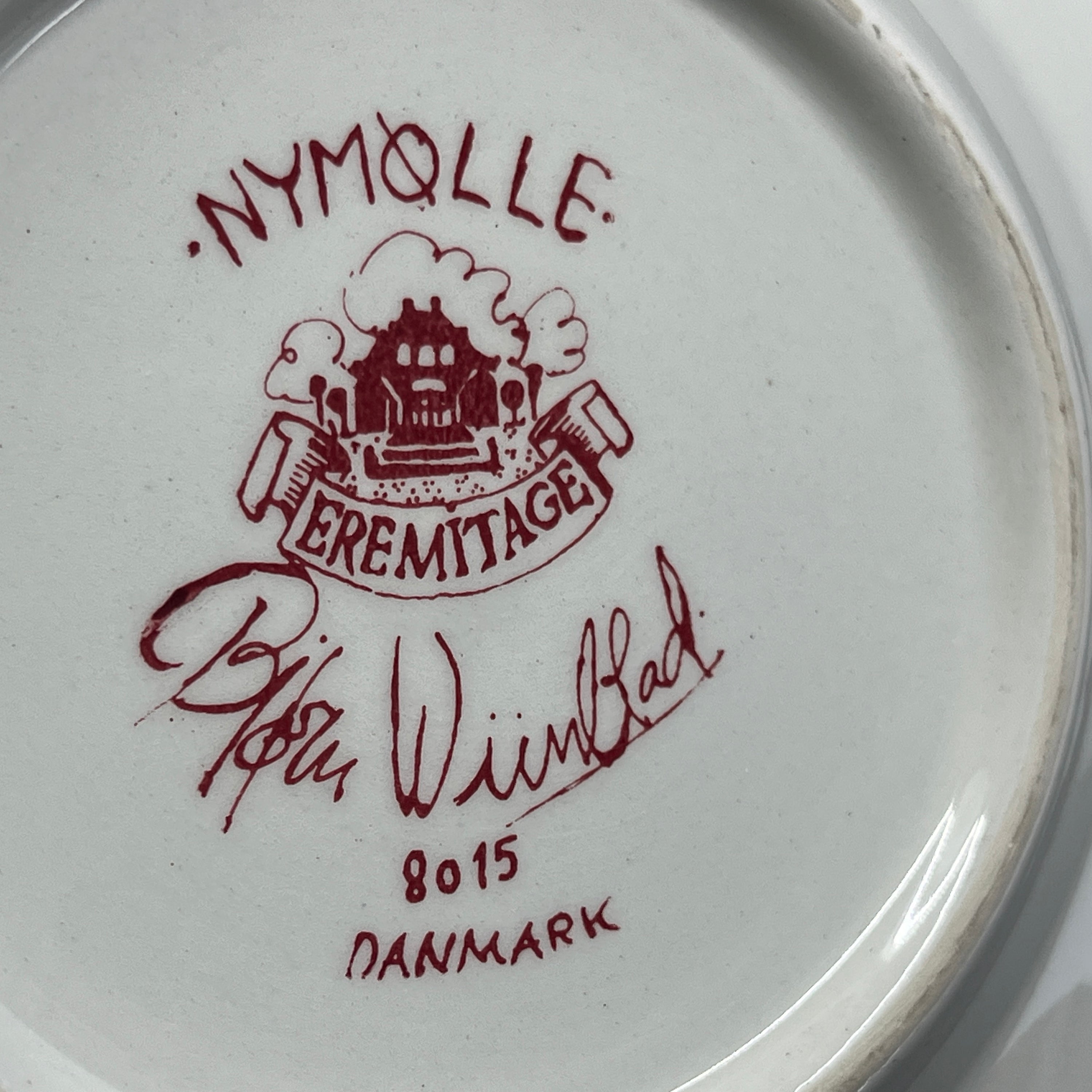 Bjørn Wiinblad coffee cup from Nymølle, Red Eremitage