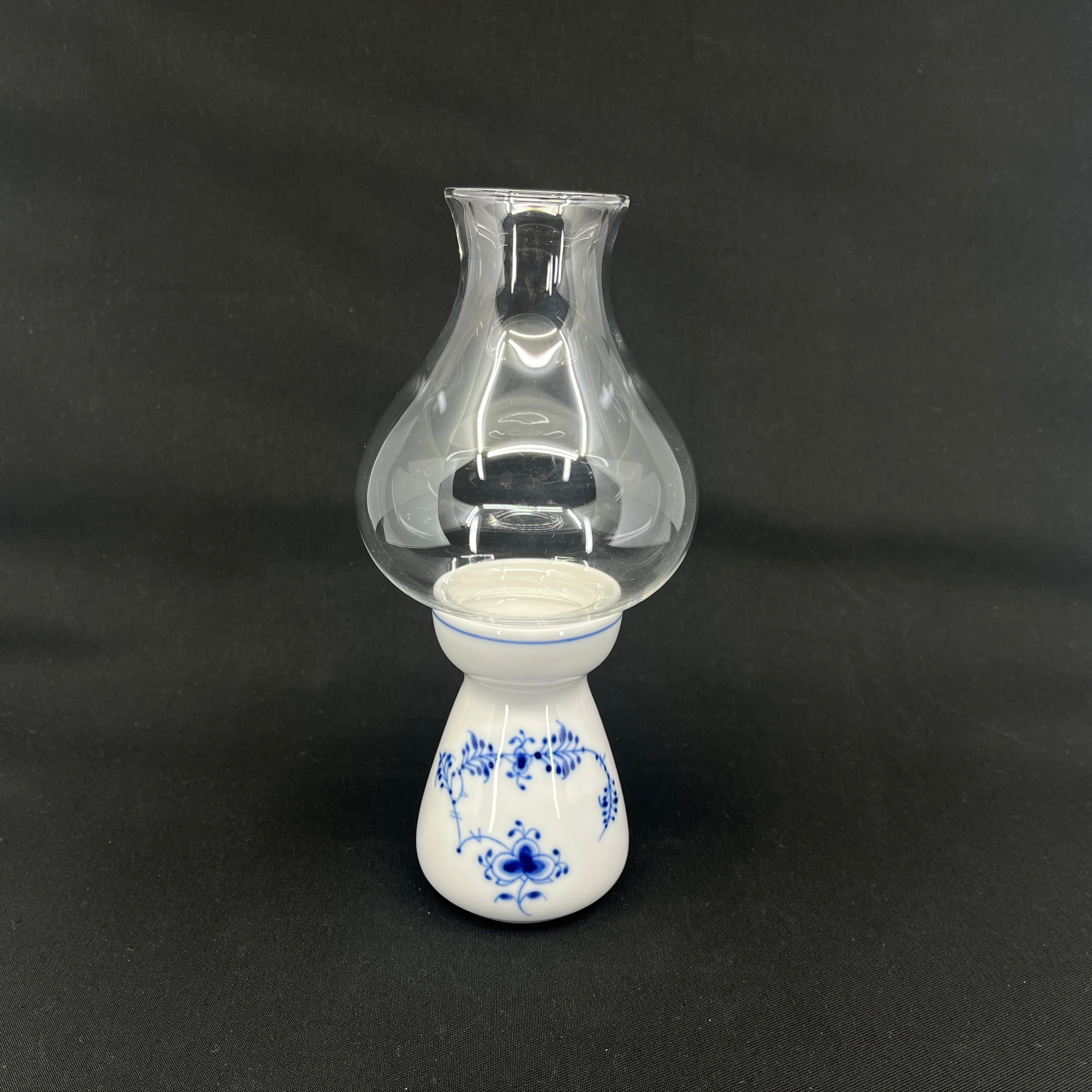 Blue Fluted Tealight Holder with Dome