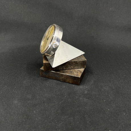 Silver table clock from the 1950s
