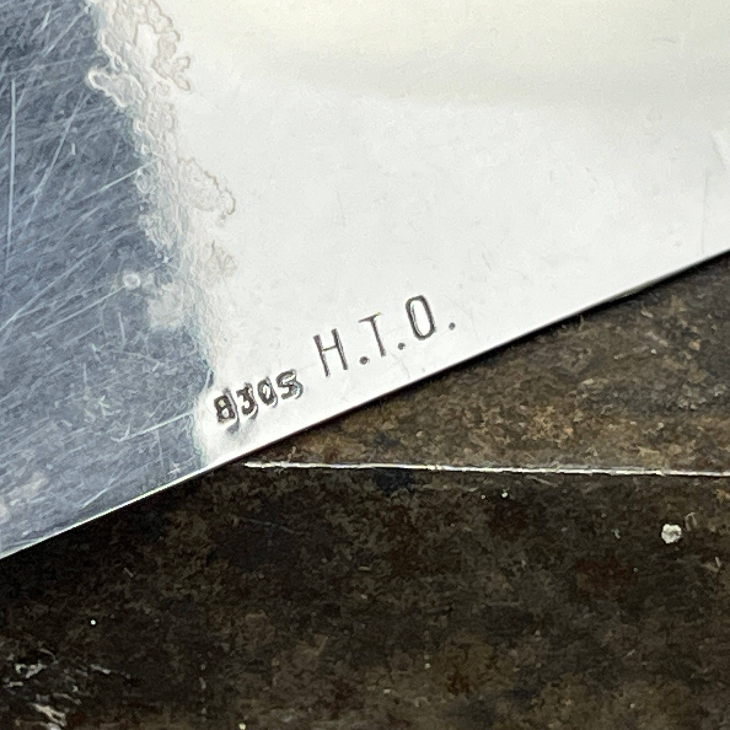 Silver table clock from the 1950s