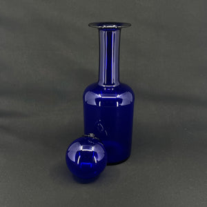 Blå Otto Brauer vase med kugle