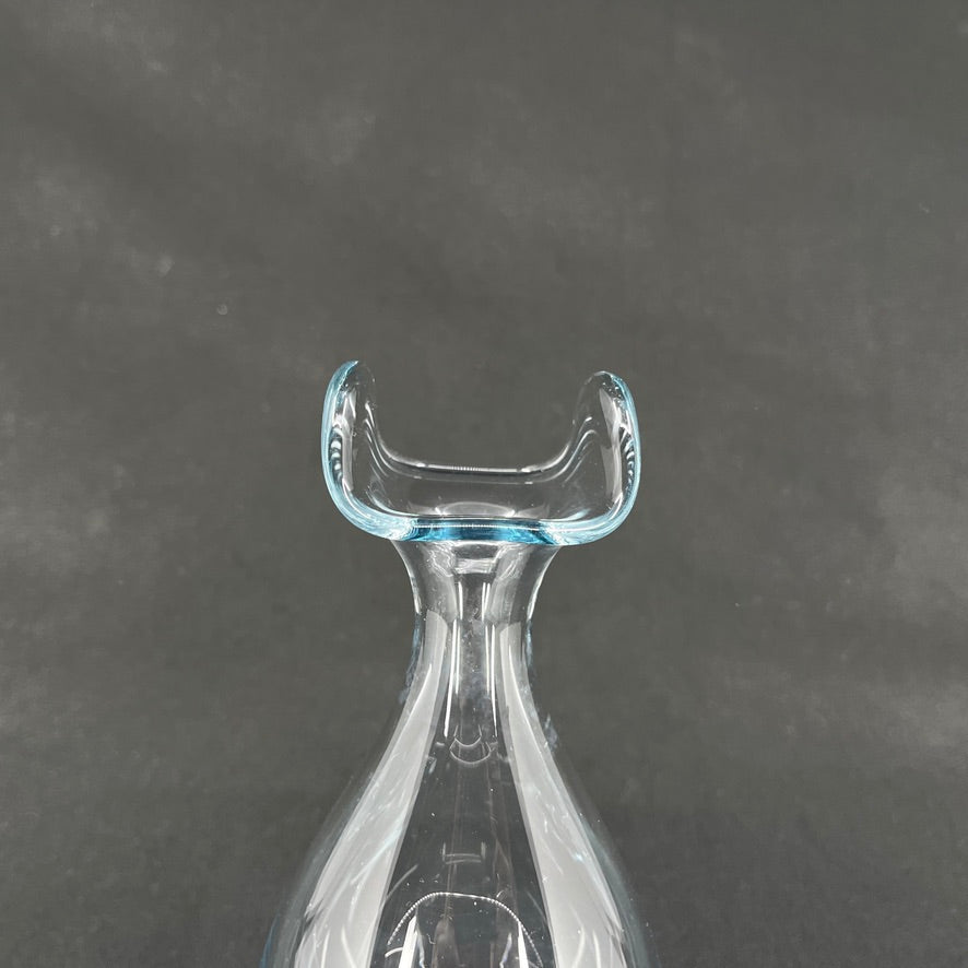 Akva Blue vase with an unusual collar from Holmegaard
