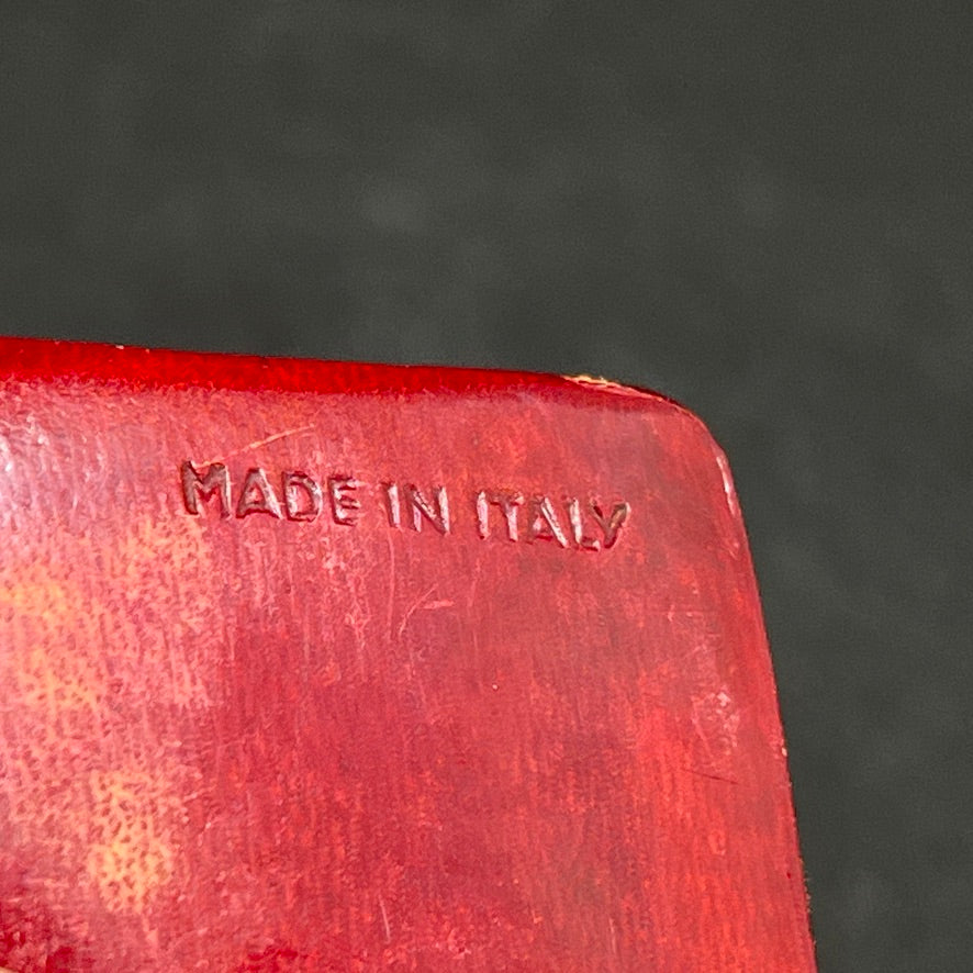 Rød italiensk læderæske fra 1950'erne