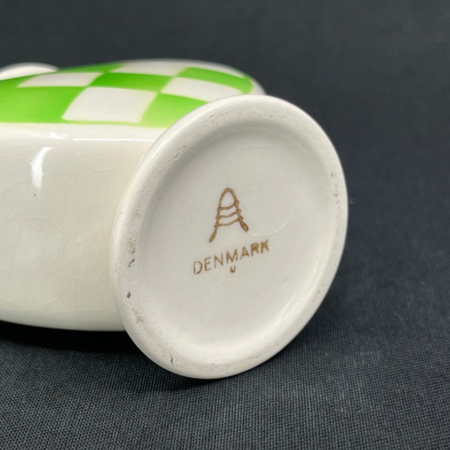 Grønt julehjerte fra Aluminia, lyst