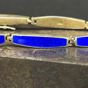 Armbånd med blå emalje fra 1920'erne