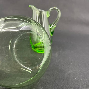 Rare green cream jug and sugar bowl from Holmegaard