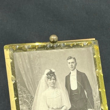 Skifteramme med guld, 17x11 cm.