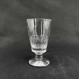 A pair of faceted toddy glasses, 10.5 cm.