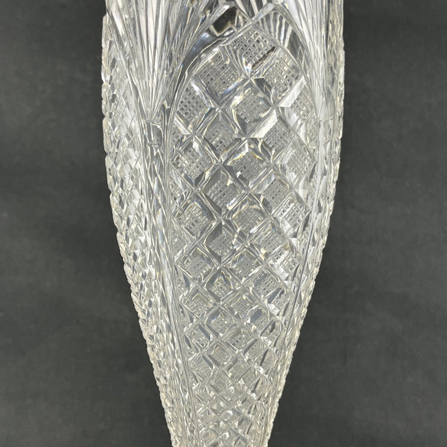 Usædvanlig krystalvase fra 1920'erne, 31 cm.