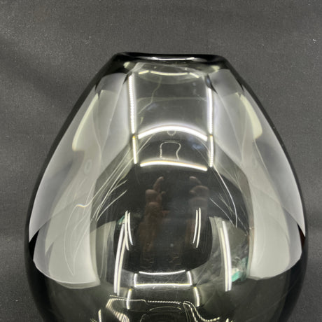 Smoke teardrop vase by Per Lütken, 26 cm.