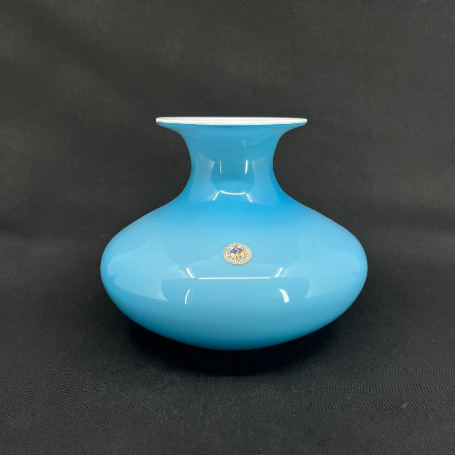 Blå Carnaby vase, 14x17 cm.